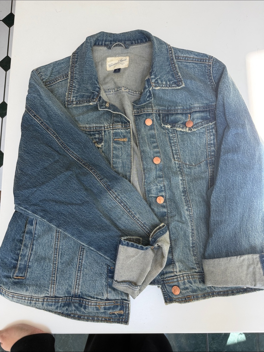 Universal Thread Kids Blue Denim Jacket with Copper Buttons